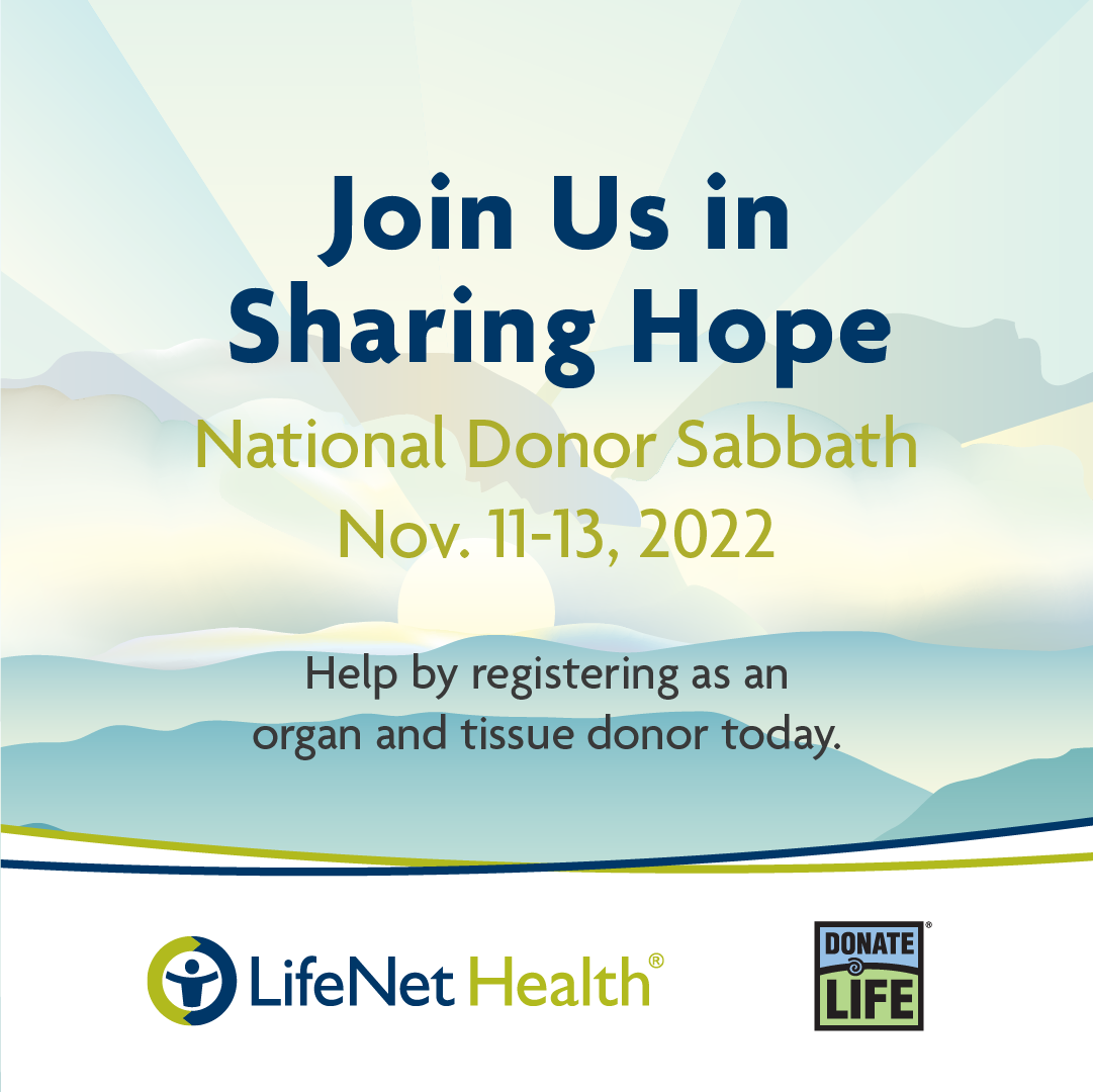 National Donor Sabbath is an interfaith celebration of life